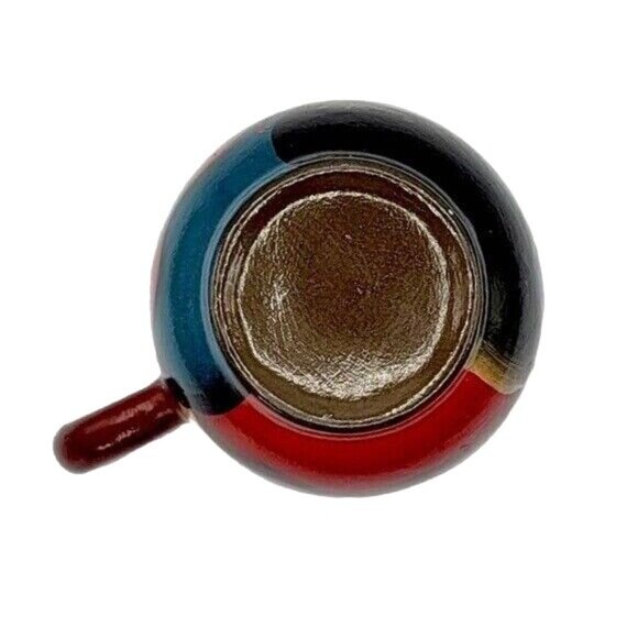 Panino Handpainted Mug Southwest Incan Style 4" Women Hats Signed by Artist - Picture 8 of 12